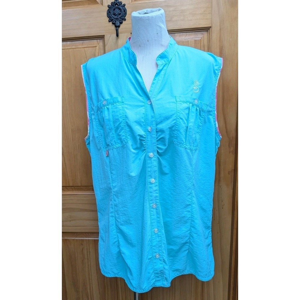 SHE Outdoor apparel Women XL Sleeveless Button-Down Front Sleeveless Activewear